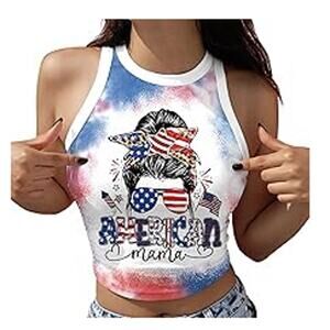 New American Mama Cropped Tank Top Size L